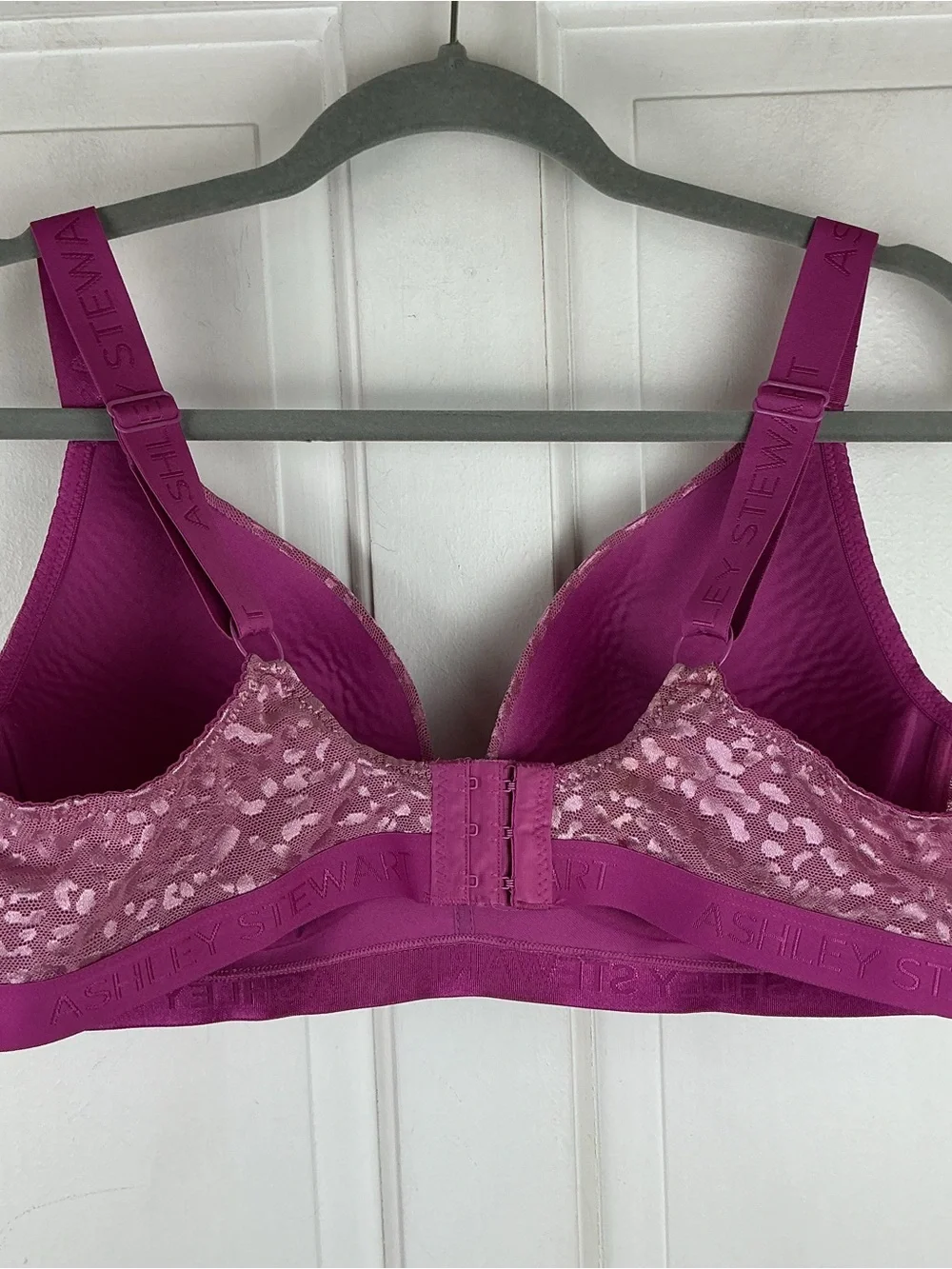 Ashley Stewart Leopard Print Wireless Bra Pink Animal Print 40D